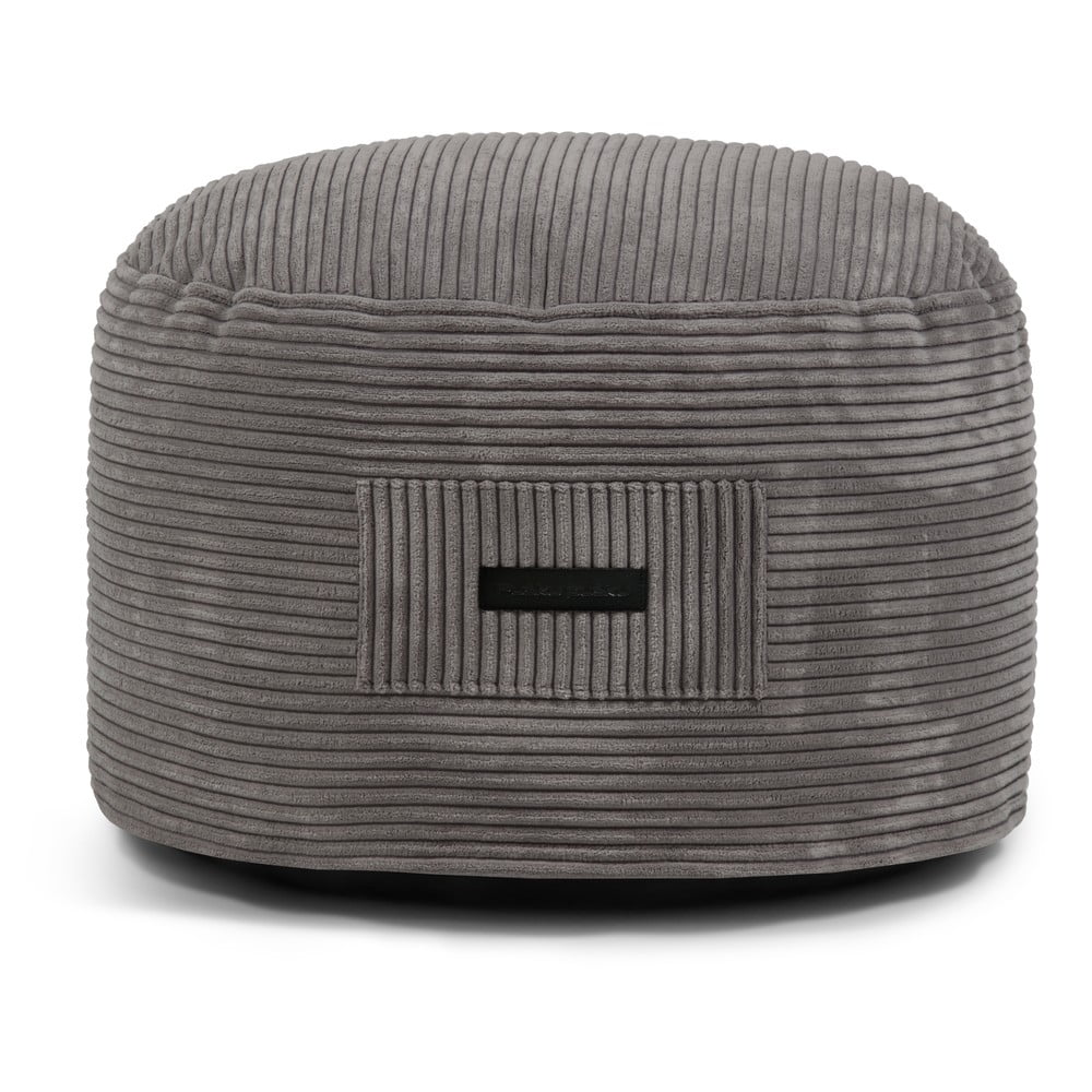 Tmavosivý menčestrový taburet Om 60 – SLOWDOWN