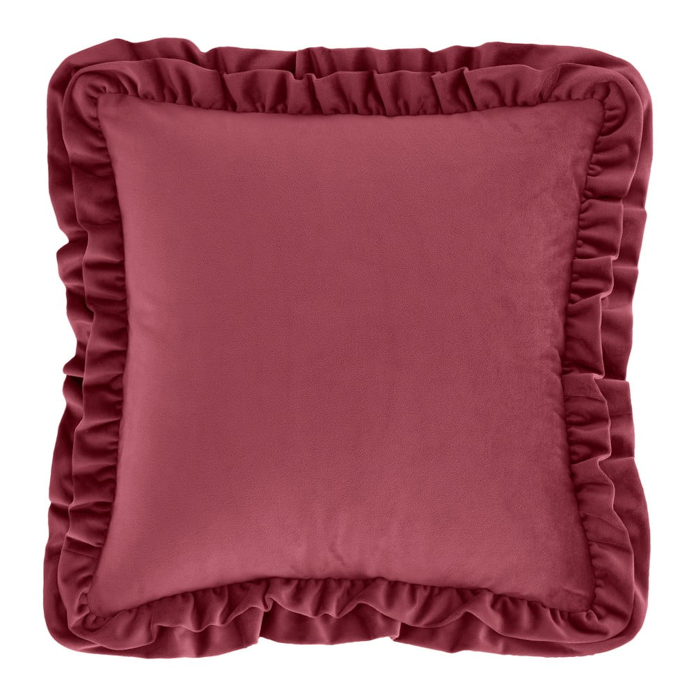 Zamatový dekoračný vankúš 43x43 cm Velvet Double Frill – Catherine Lansfield