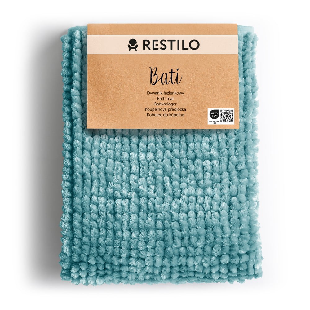Tyrkysová kúpeľňová predložka 70x120 cm Bati – Restilo