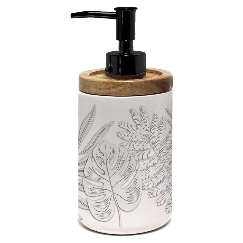 Biely keramický dávkovač mydla 46 ml Amber – douceur d'intérieur