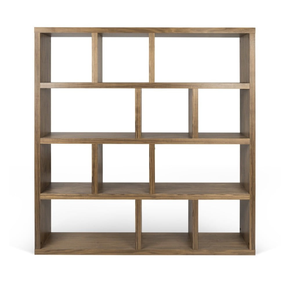 Knižnica v dekore orecha v prírodnej farbe 150x159 cm Berlin – TemaHome