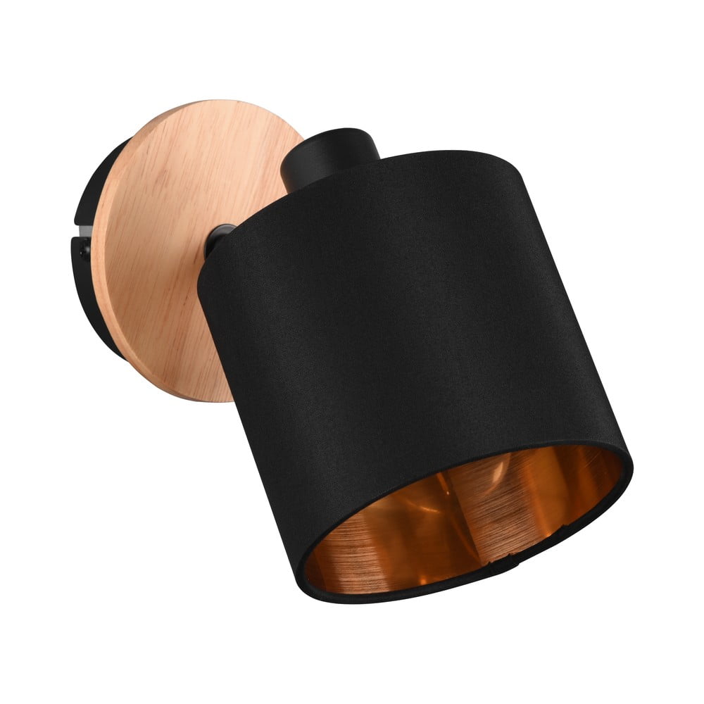 Bodové svietidlo v čierno-prírodnej farbe ø 12 cm Tommy – Reality