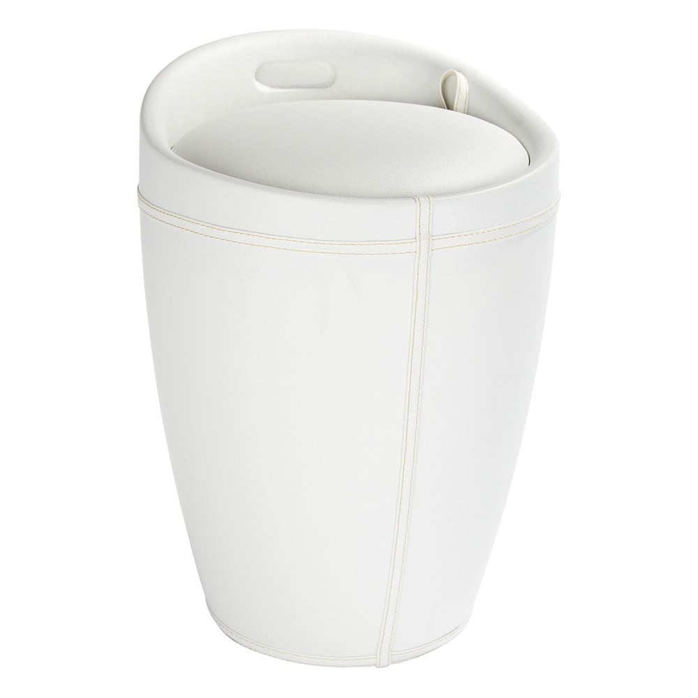 Biely kôš na bielizeň a taburetka v jednom Wenko Candy Look