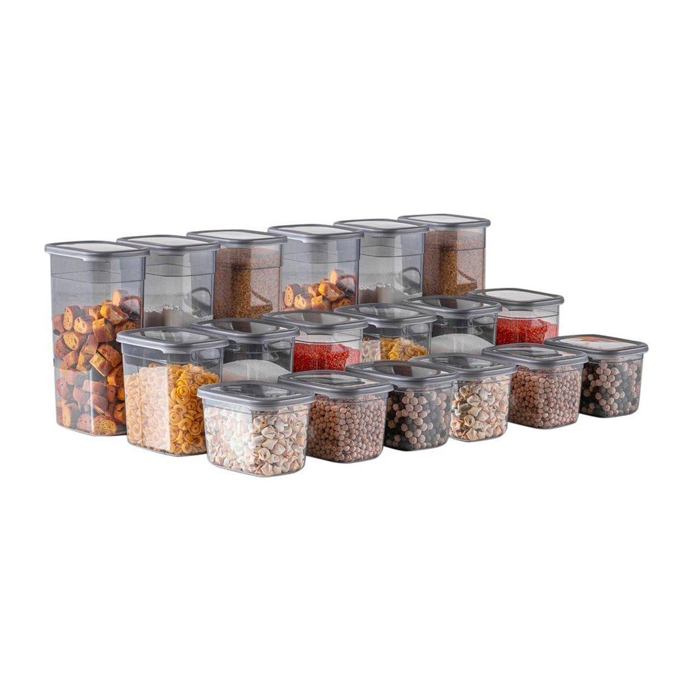 Plastové dózy v sade 18 ks na potraviny Fresco – Hermia