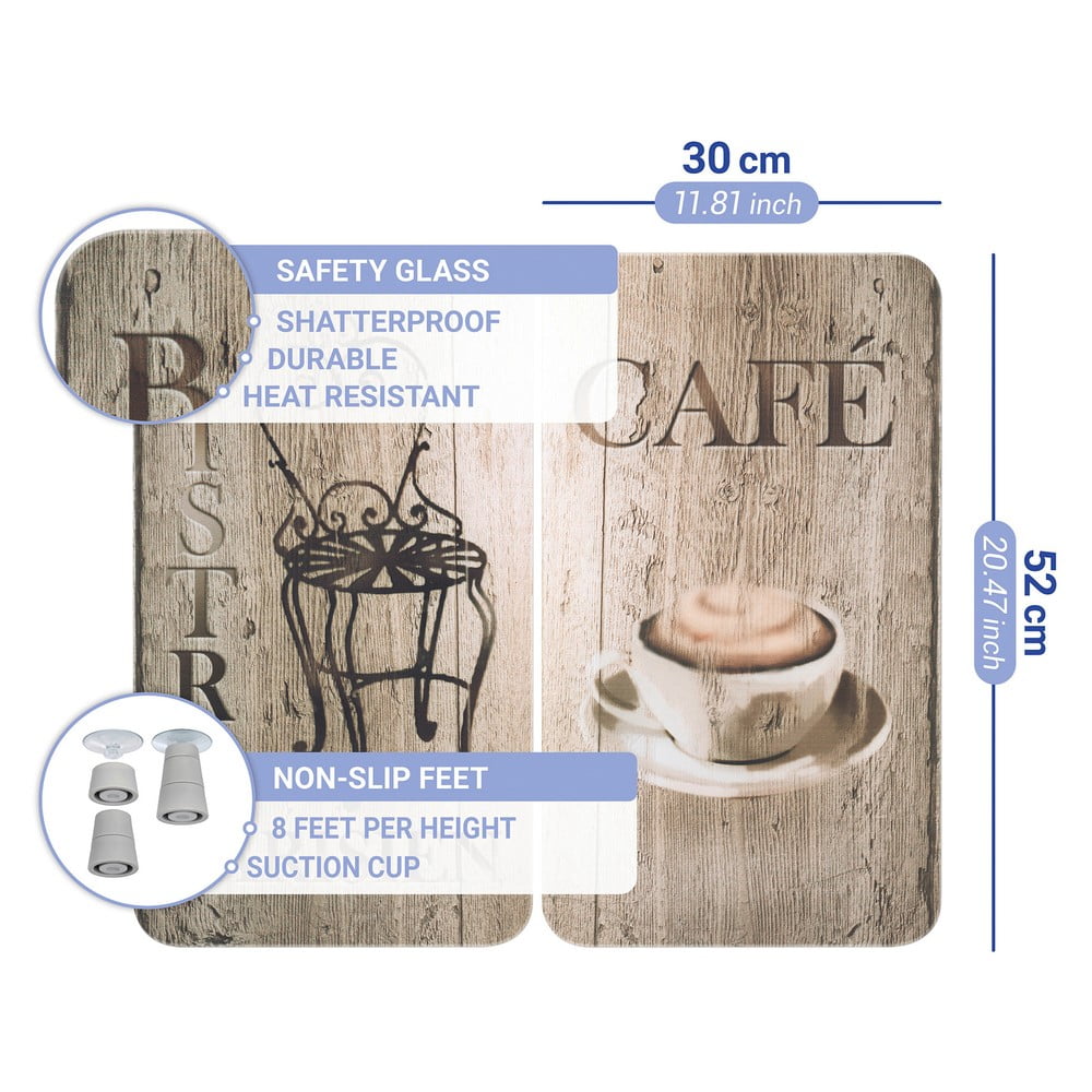 Súprava 2 sklenených krytov pre sporák Wenko Bistrot