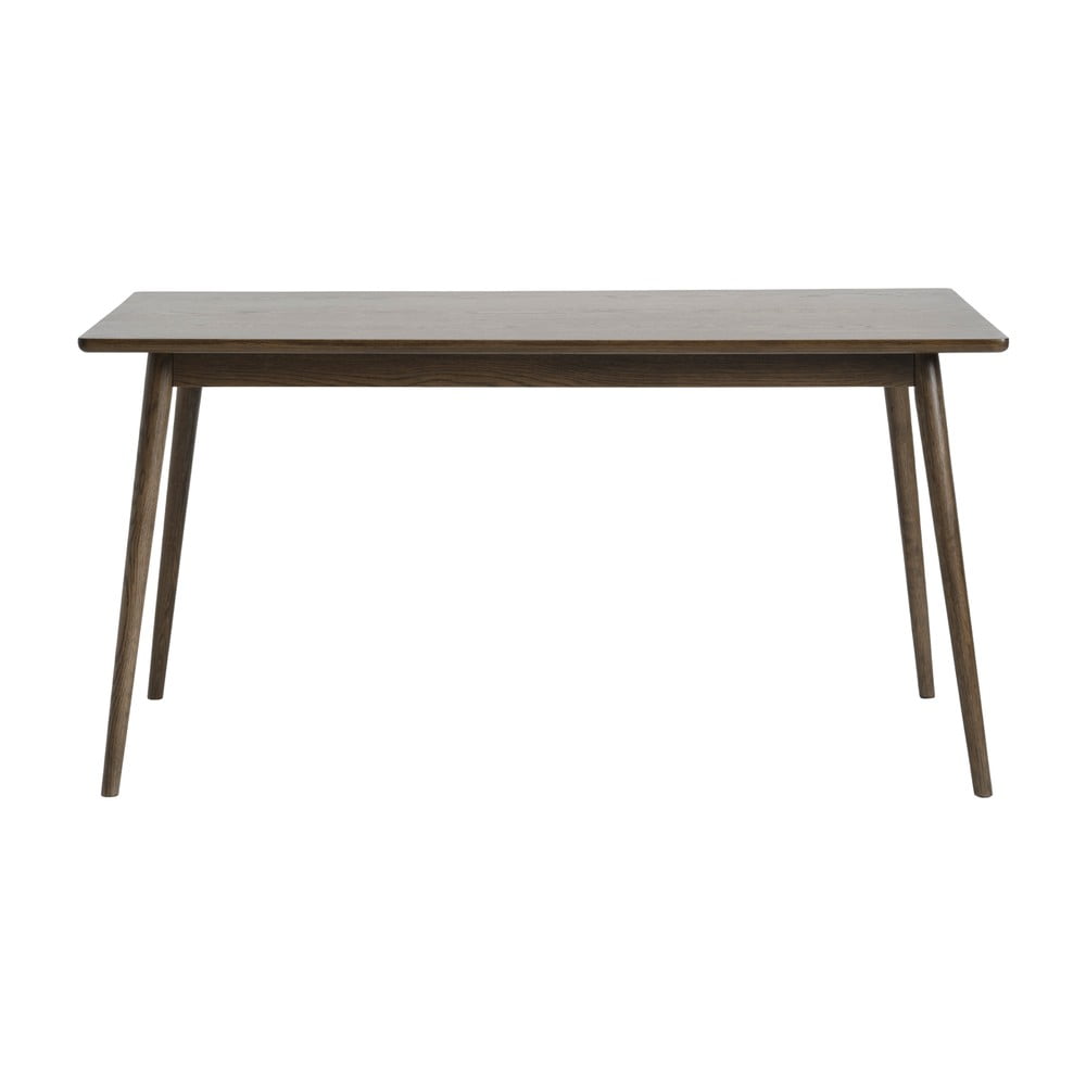 Hnedý rozkladací jedálenský stôl s doskou v dubovom dekore 150x90 cm Barrali – Unique Furniture