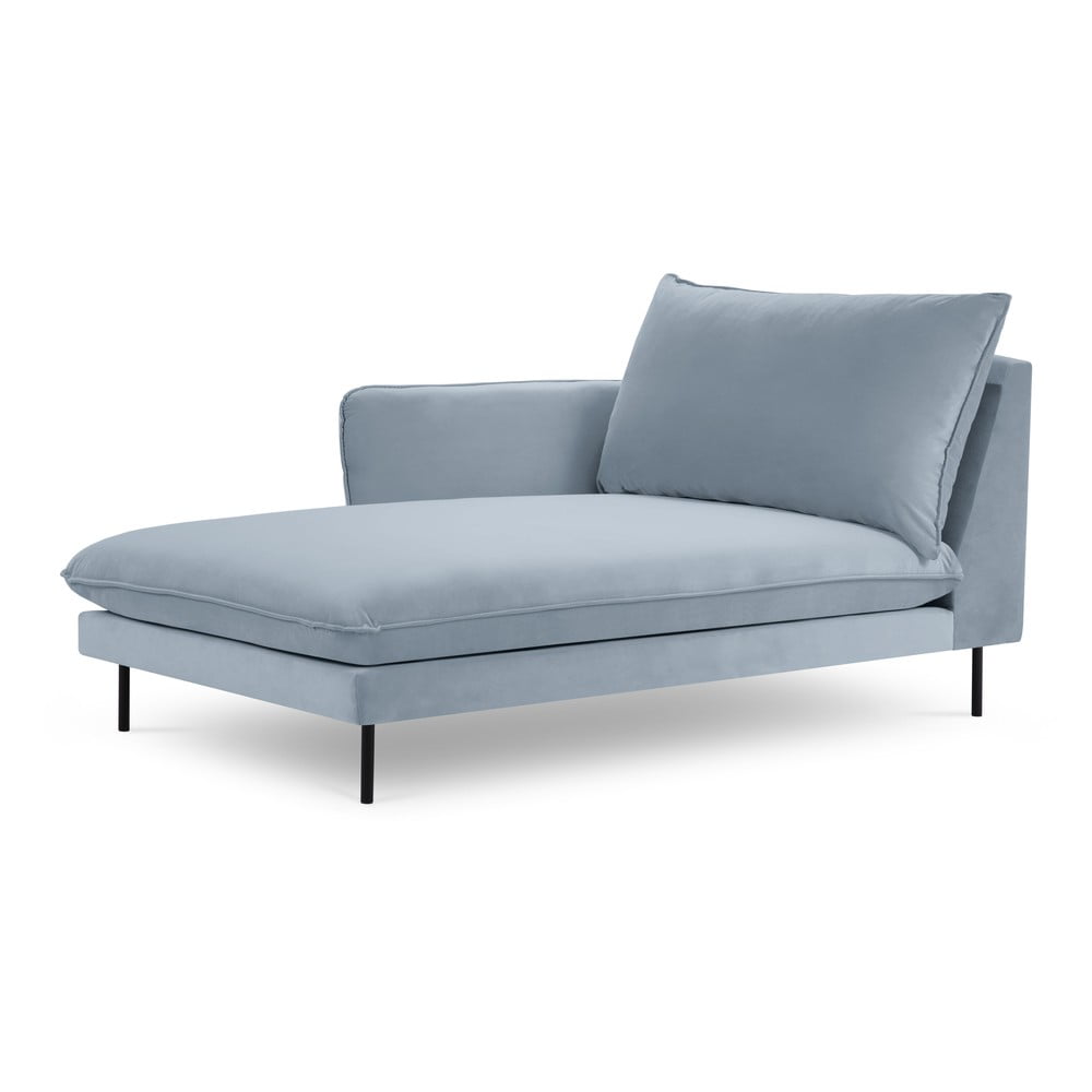 Svetlomodrá zamatová leňoška (ľavý roh) Vienna – Cosmopolitan Design