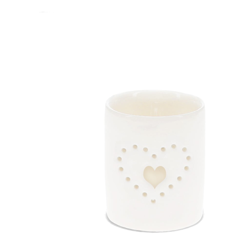 Keramický svietnik na čajovú sviečku Heart – Rex London