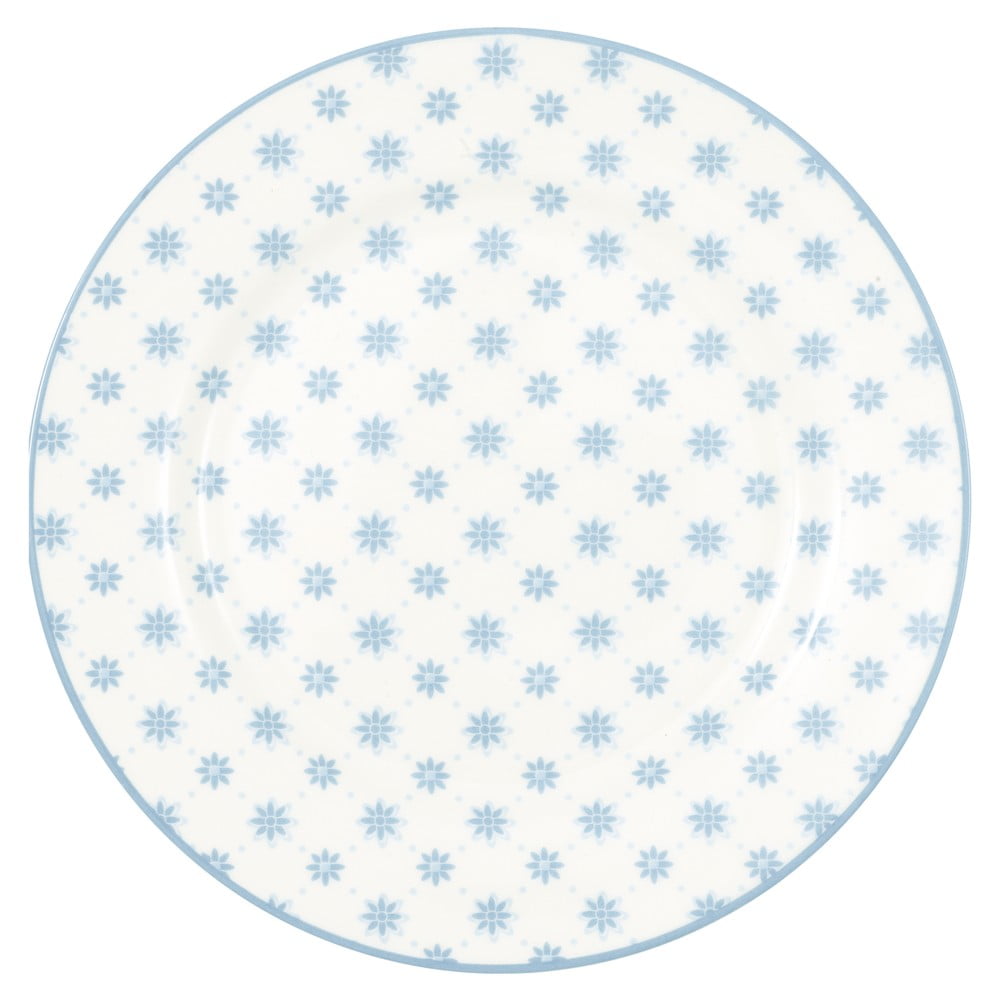 Modrý porcelánový dezertný tanier Green Gate Laurie