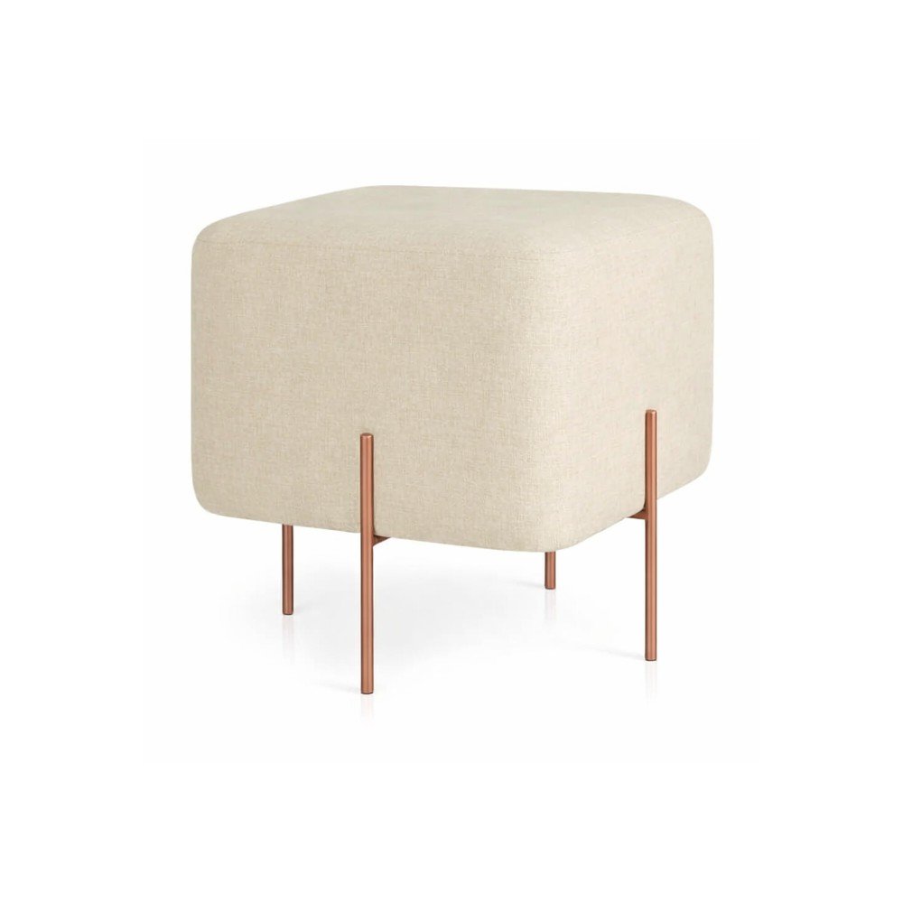 Krémový taburet Copper – Artie