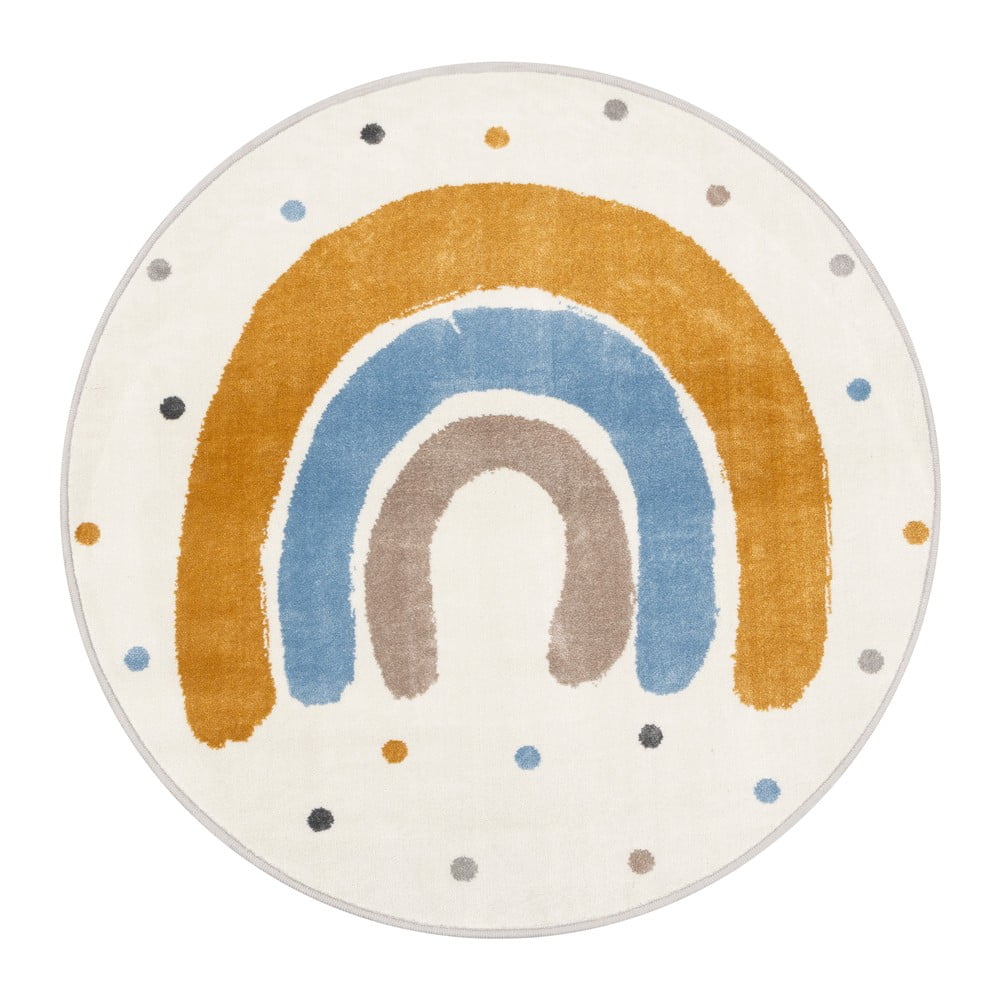 Okrovožltý/slonovinový detský koberec ø100 cm Joyful Gold – FD