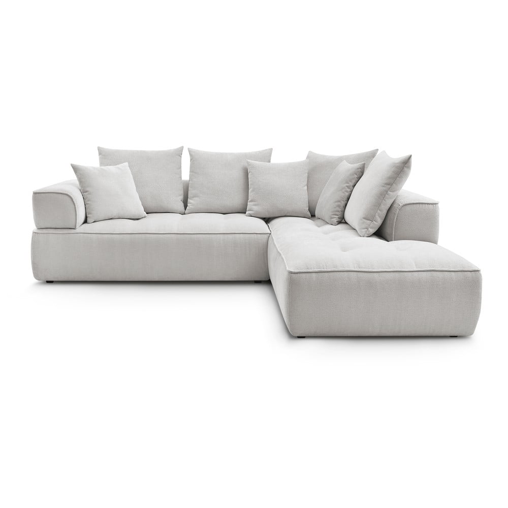 Svetlosivá ženilková rohová pohovka (pravý roh/do L) Whesley – Bobochic Paris