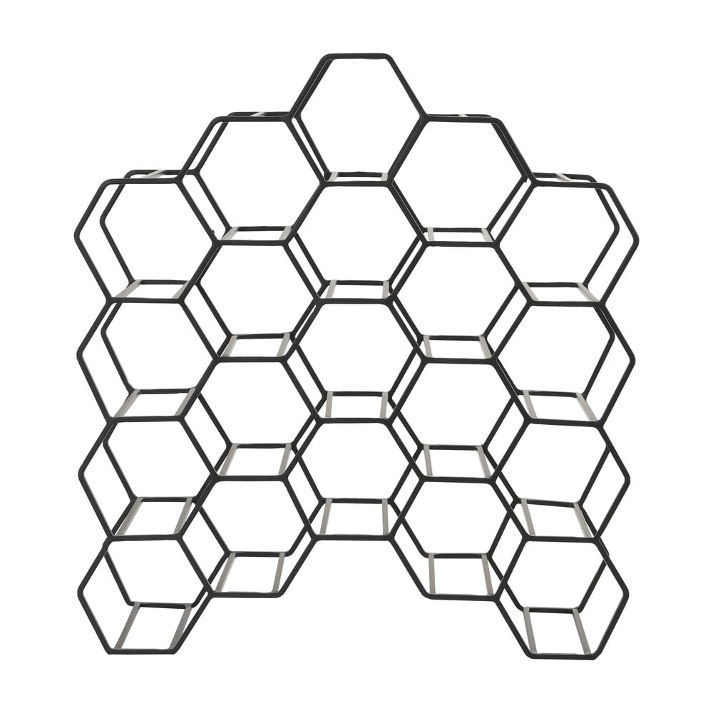 Čierny kovový regál na víno na 12 fliaš Salbris - Light & Living