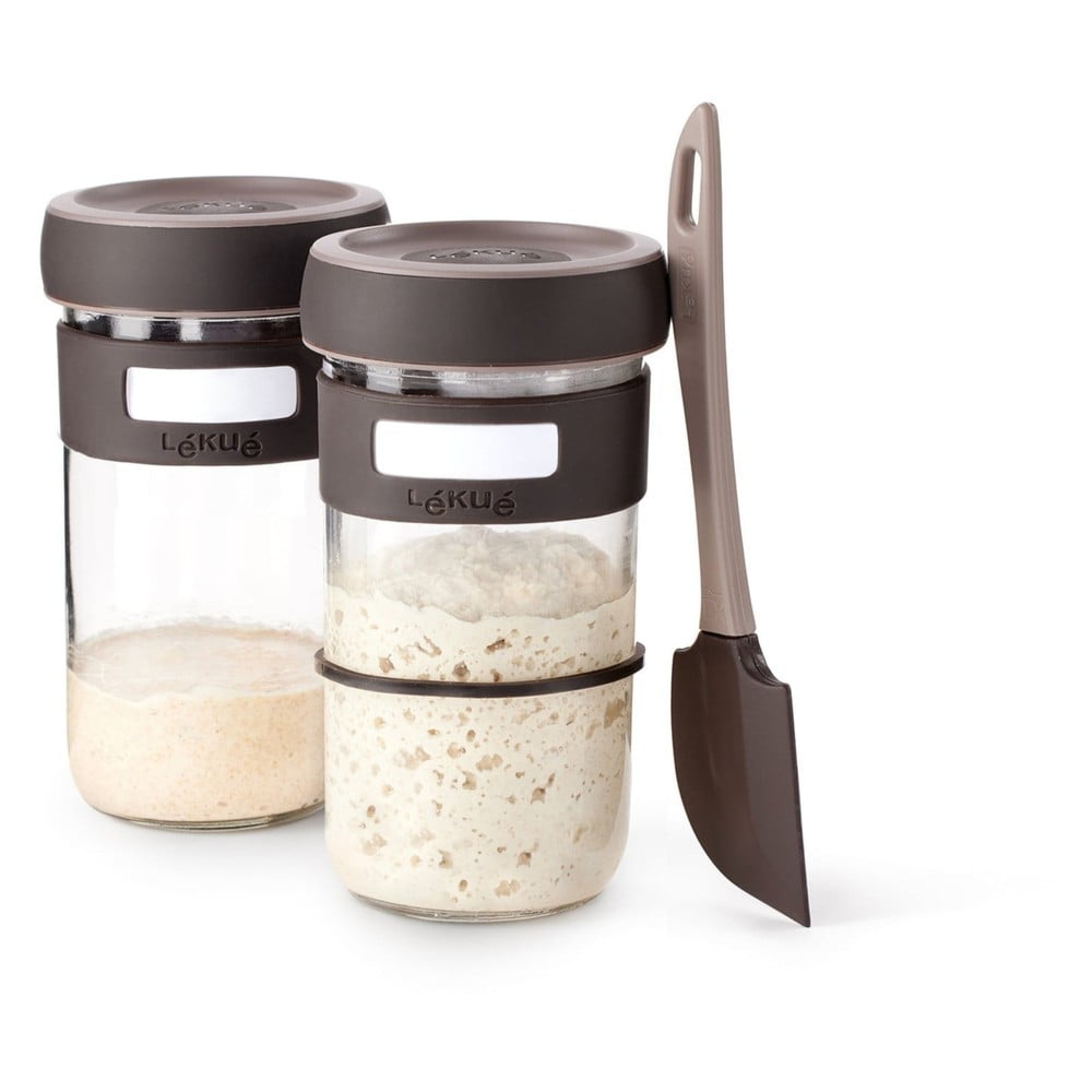 Set na výrobu kvásku so stierkou 2 ks 700 ml – Lékué