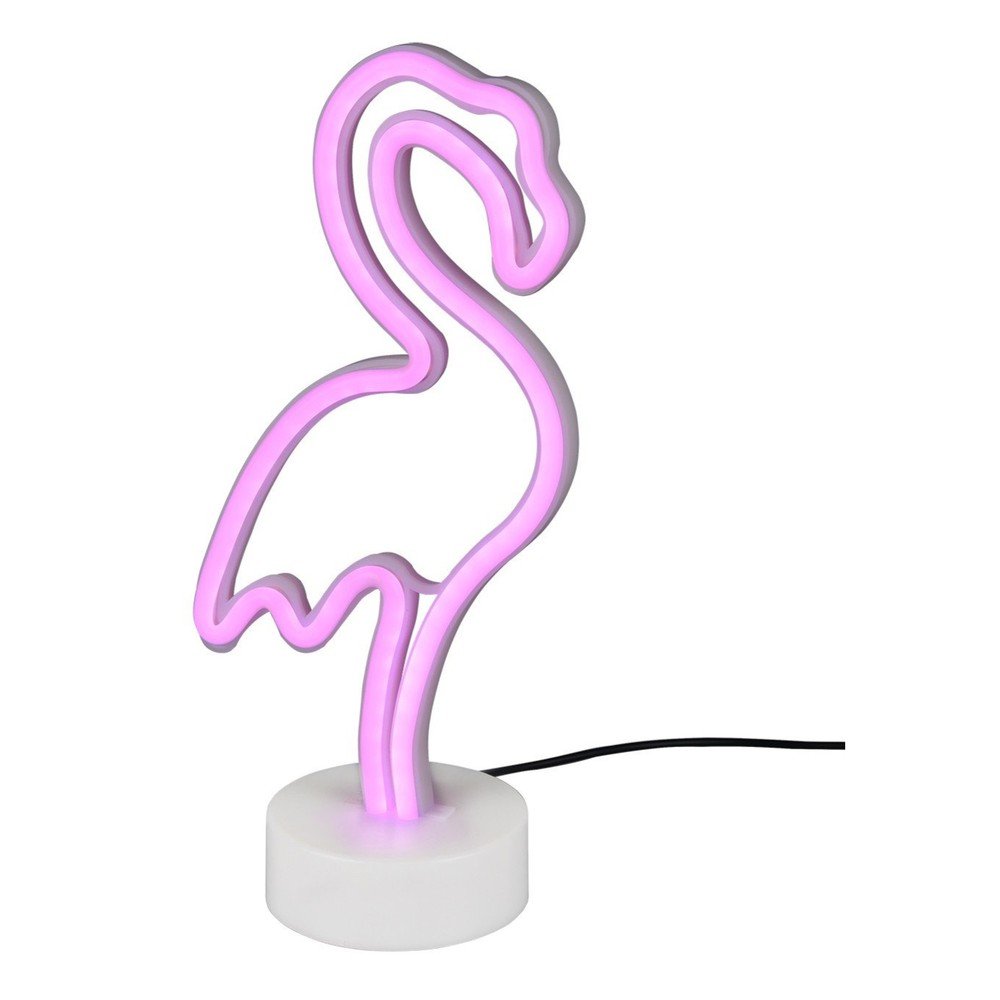 Biela LED stolová lampa (výška 29 cm) Flamingo - Reality
