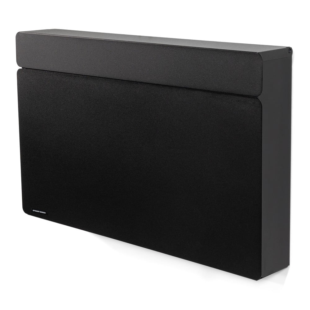 Čierna kovová výklopná/závesná skrinka na topánky 78x48x13 cm Luigi – Spinder Design