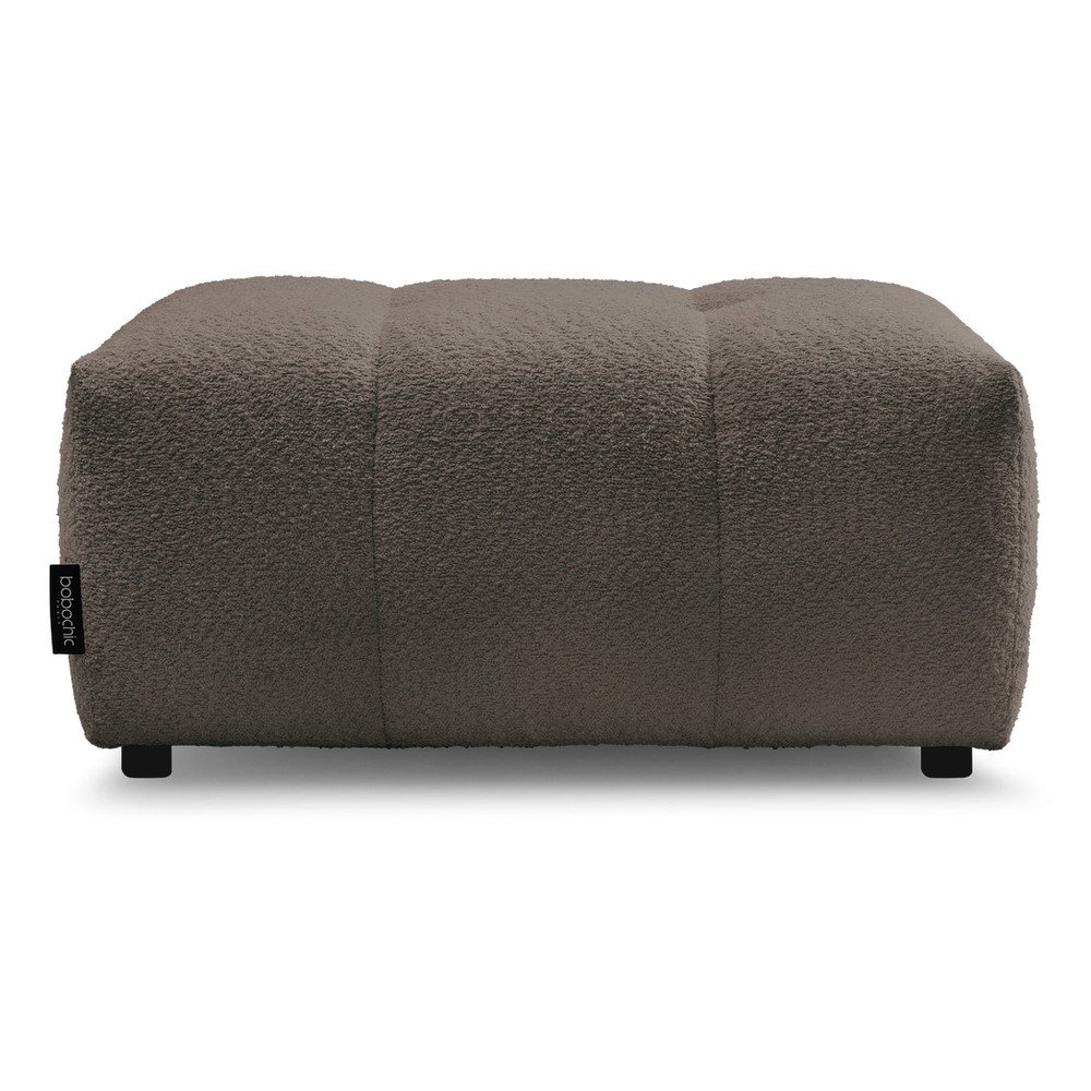 Hnedá podnožka z textílie buklé Roxelane – Bobochic Paris