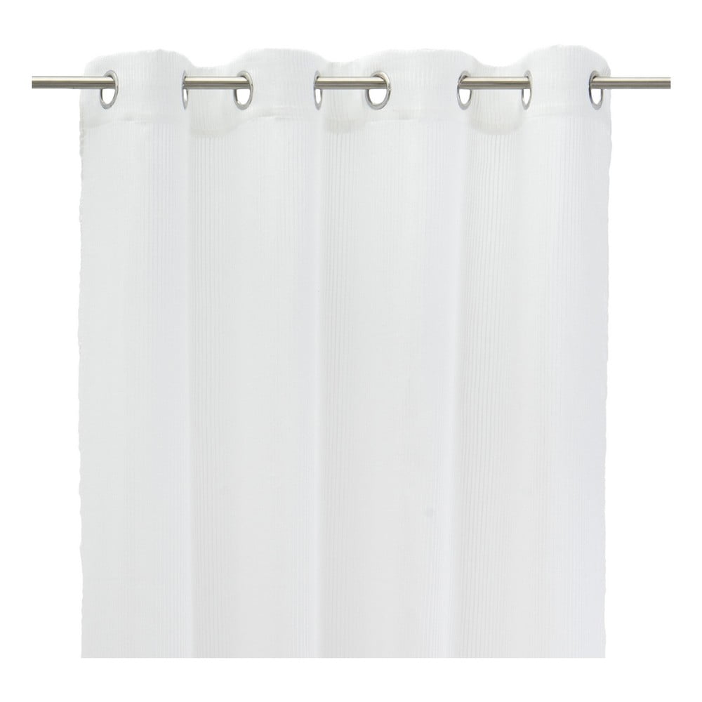 Biela záclona s prímesou ľanu 140x260 cm Fifties – Casa Selección