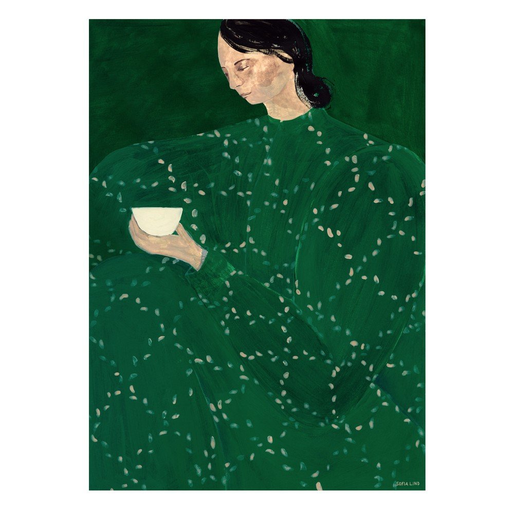 Plagát 30x40 cm Coffee Alone At Place De Clichy – Sofia Lind – The Poster Club
