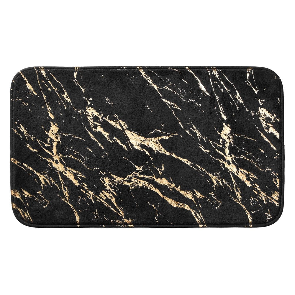 Čierna/v zlatej farbe kúpeľňová predložka 45x75 cm Aquamarbre – douceur d'intérieur