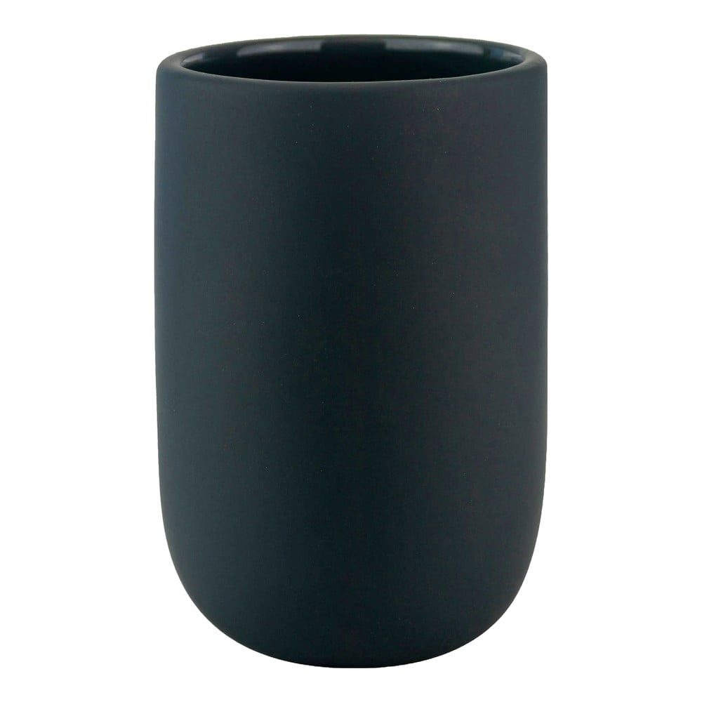 Antracitovosivý keramický téglik na zubné kefky Lotus – Mette Ditmer Denmark