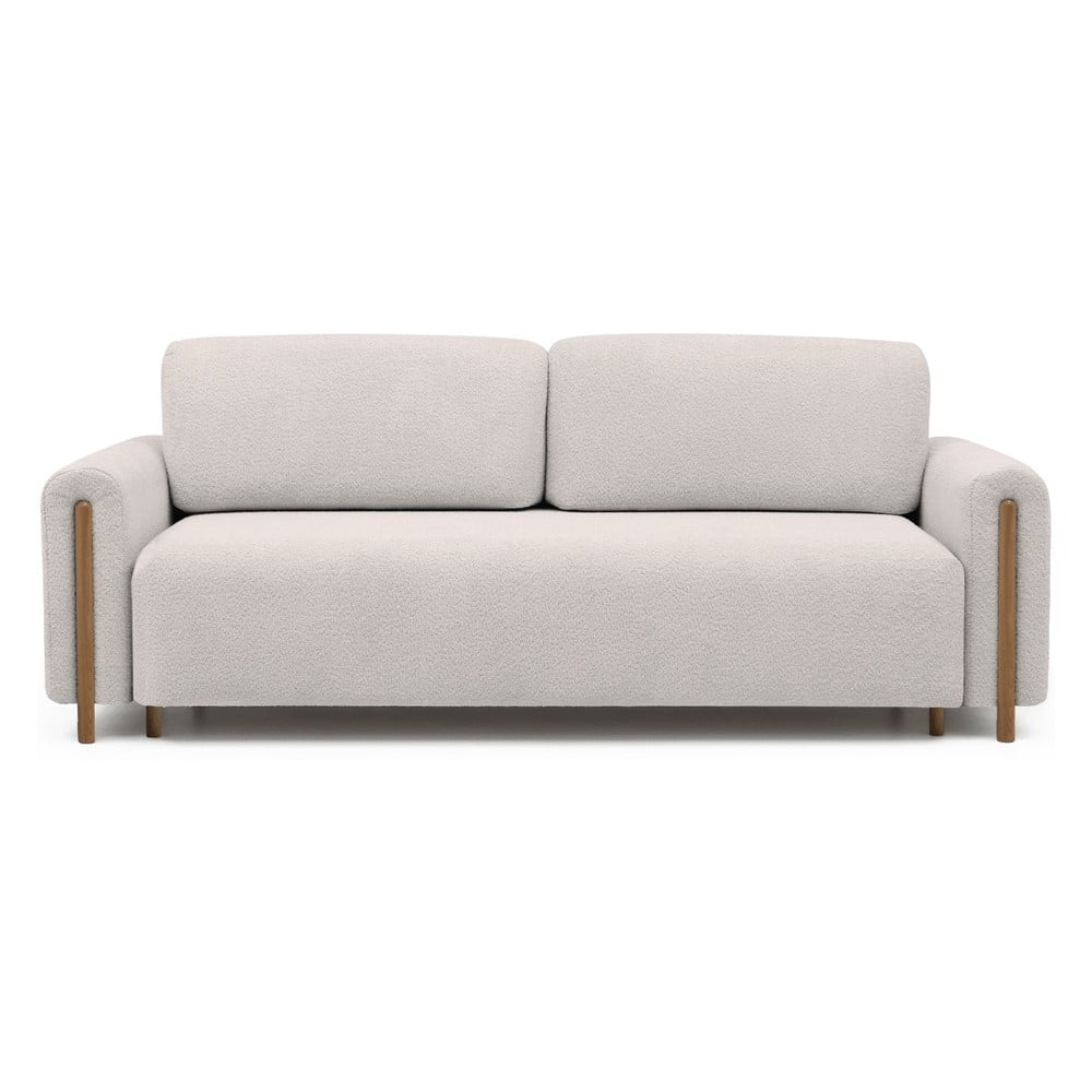 Béžová rozkladacia/s úložným priestorom pohovka z textílie buklé 244 cm Arcadova – ELTAP