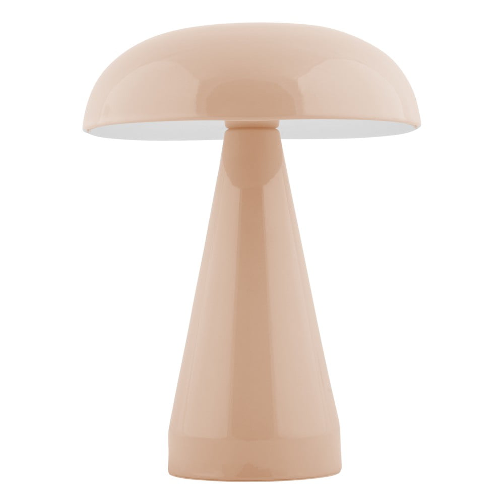 Béžová LED stmievateľná stolová lampa s kovovým tienidlom (výška 20