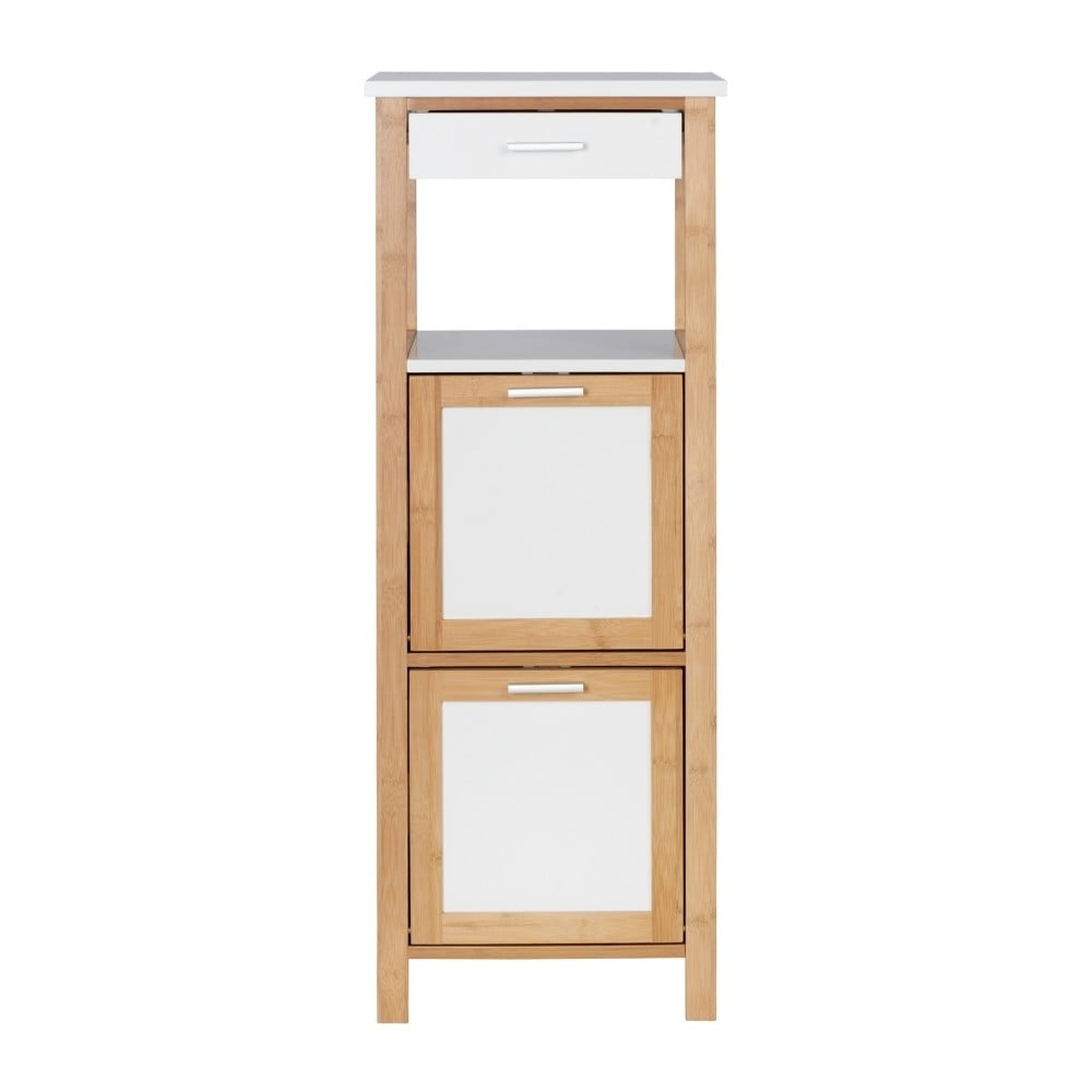 Bambusová kúpeľňová skrinka s 2 policami a úložným priestorom Wenko Finja