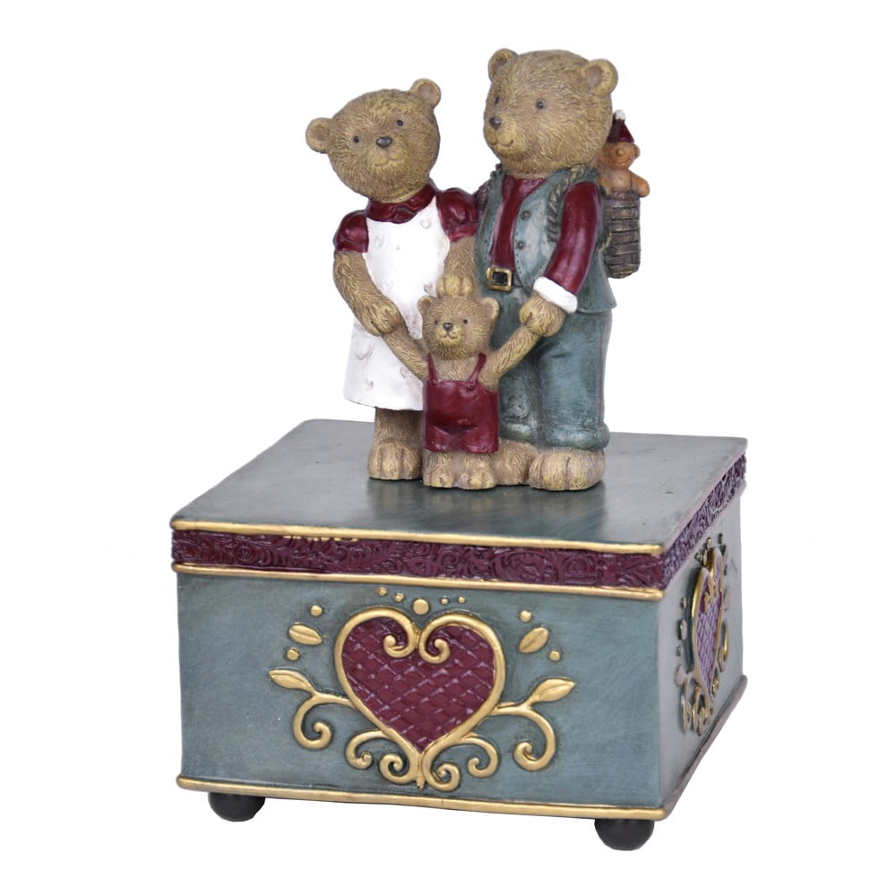 Vianočná hracia skrinka s medvedíkmi Ego Dekor