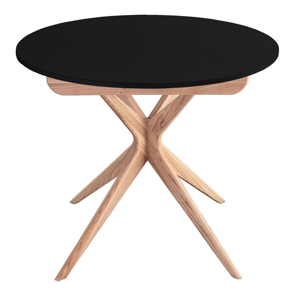 Okrúhly rozkladací jedálenský stôl s prídavnou doskou ø 90 cm Jubi – Ragaba