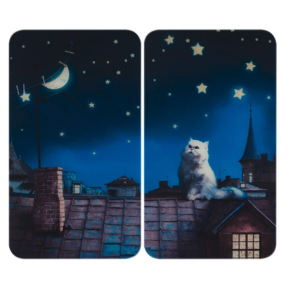 Kryty na sporák v súprave 2 ks z tvrdeného skla 30x52 cm - Maximex