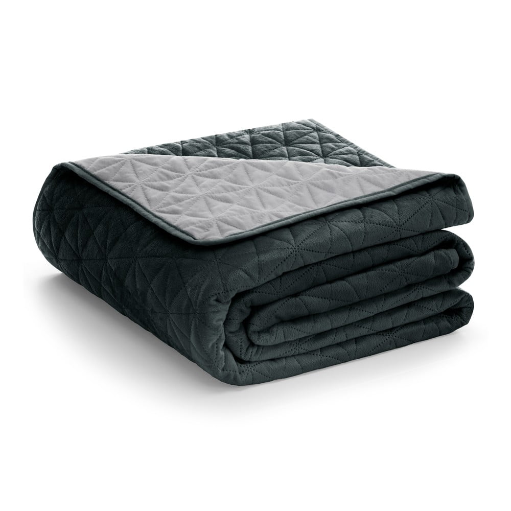 Tmavosivý cez posteľ AmeliaHome Laila Graphite