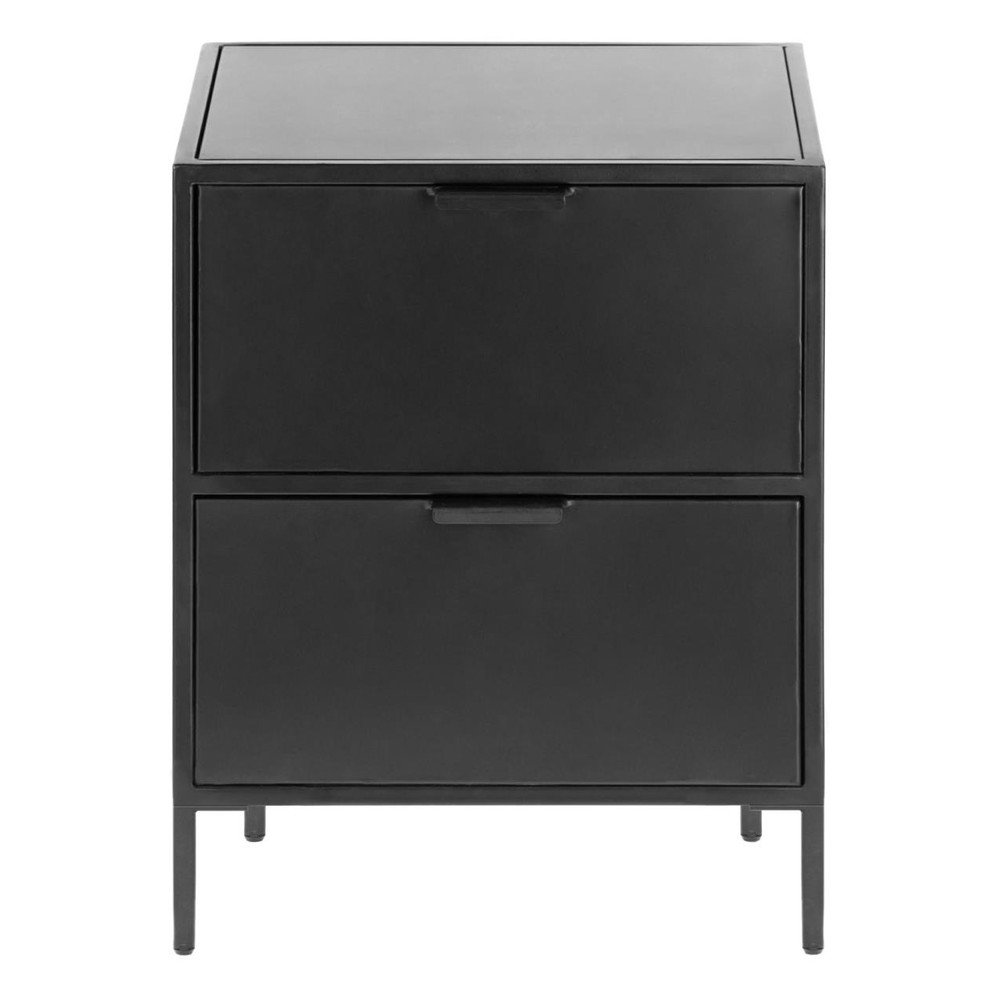 Čierny oceľový nočný stolík Shantay – Kave Home