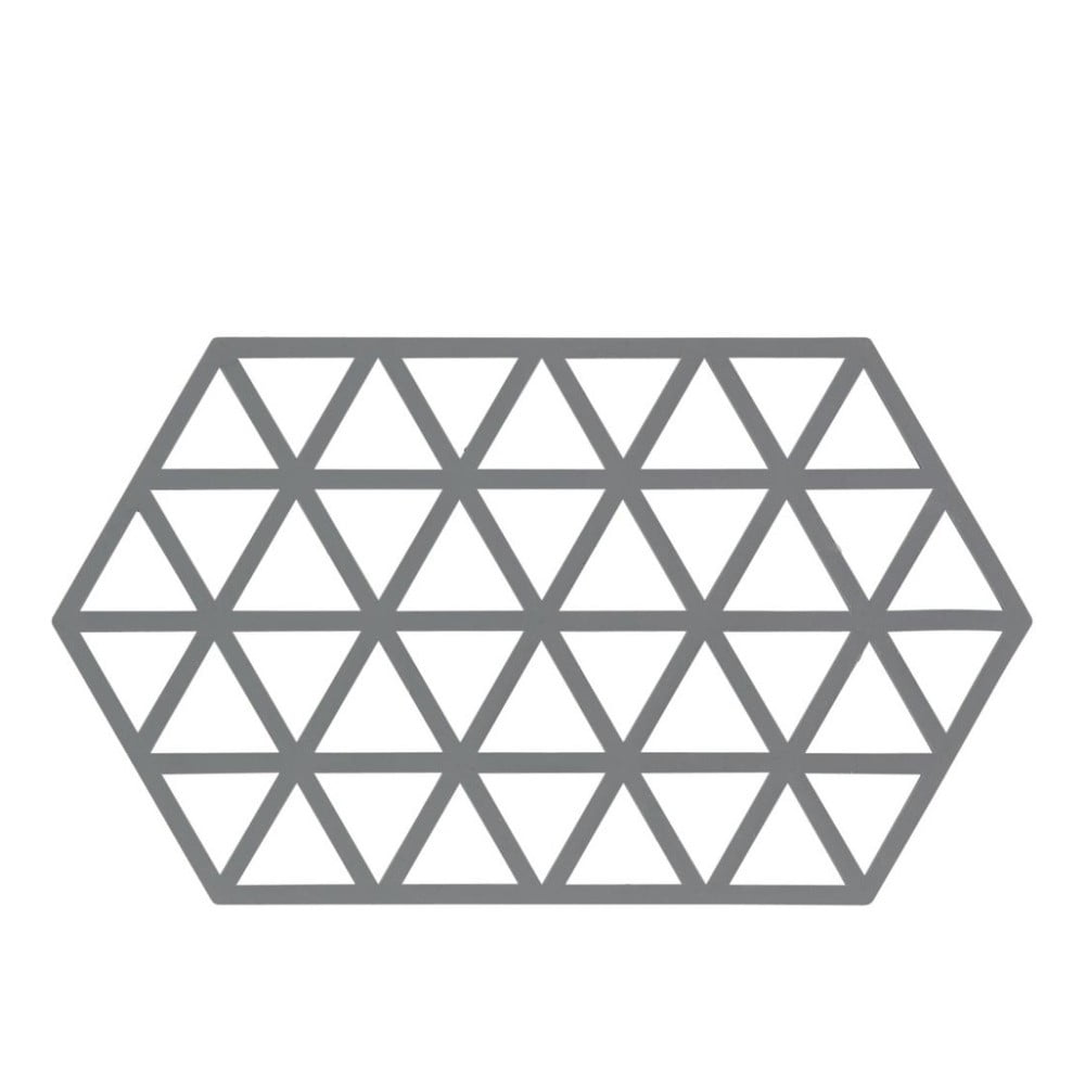 Sivá silikónová podložka pod horúce nádoby Zone Triangles