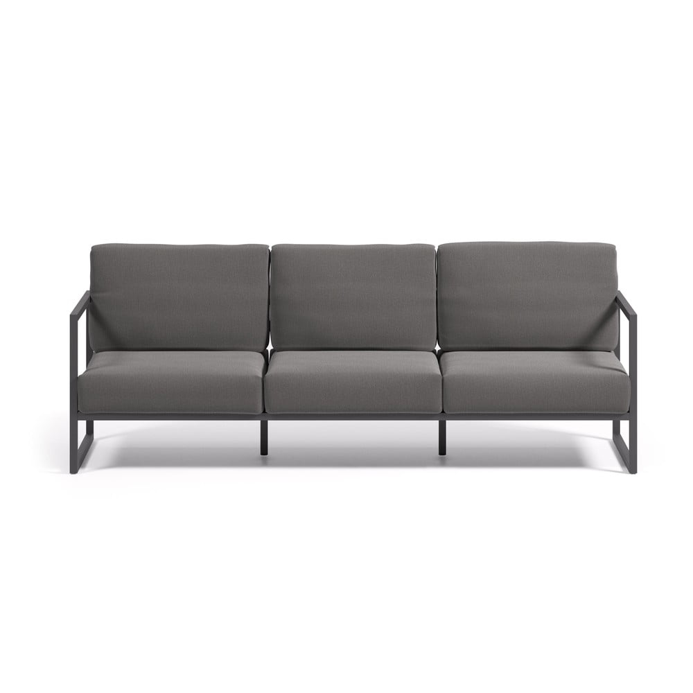 Tmavosivá hliníková záhradná pohovka Comova – Kave Home