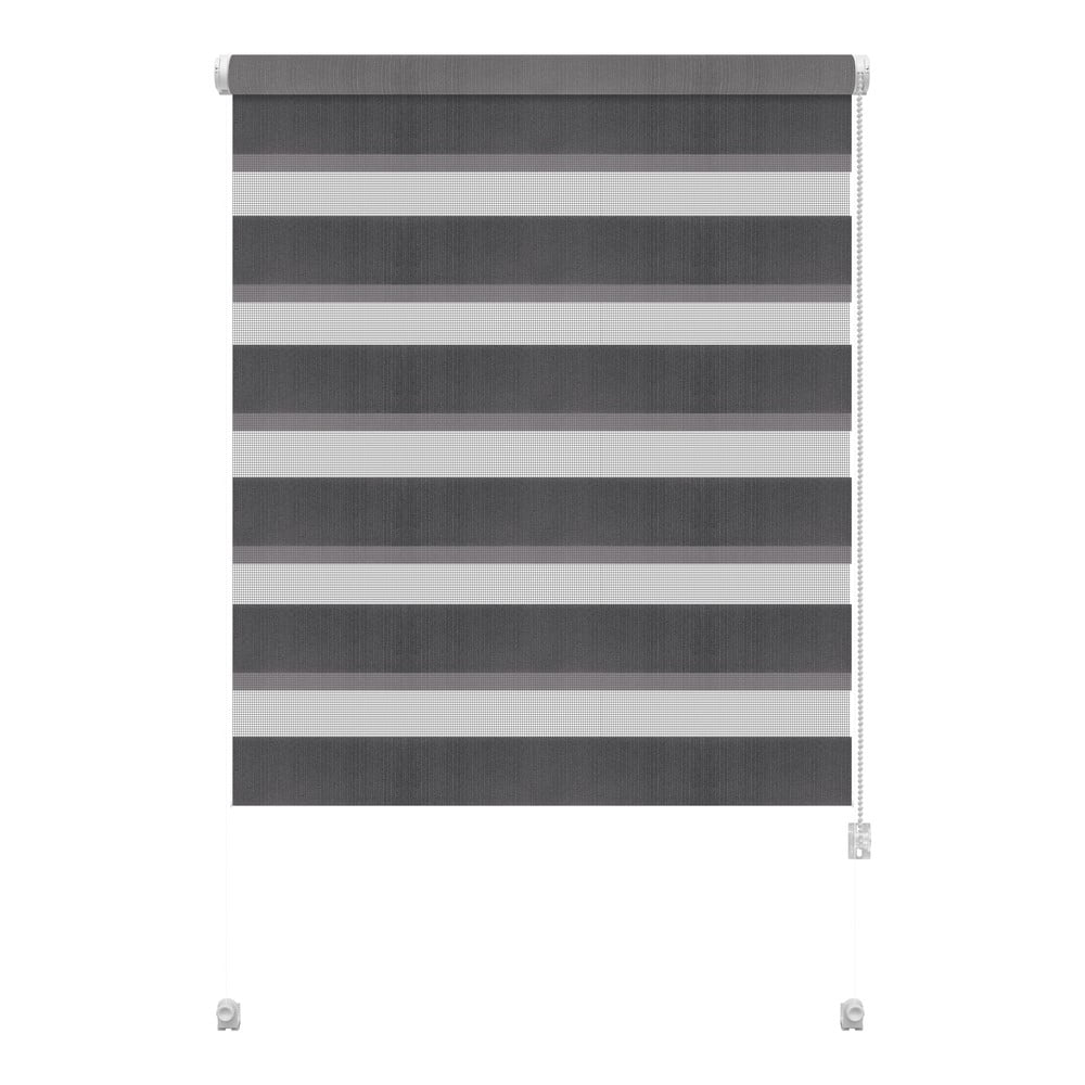 Tmavosivá roleta deň a noc 57x150 cm Zebra – Gardinia