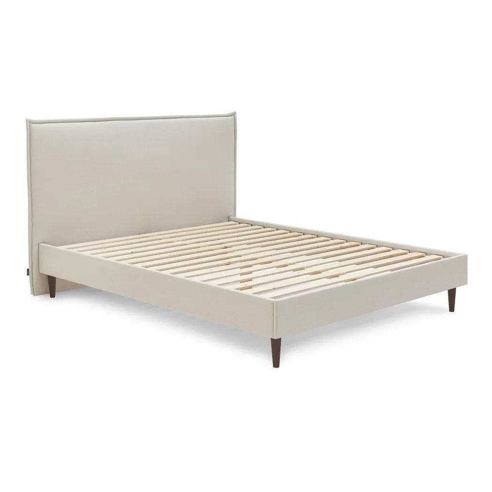 Béžová dvojlôžková posteľ Bobochic Paris Sary Dark