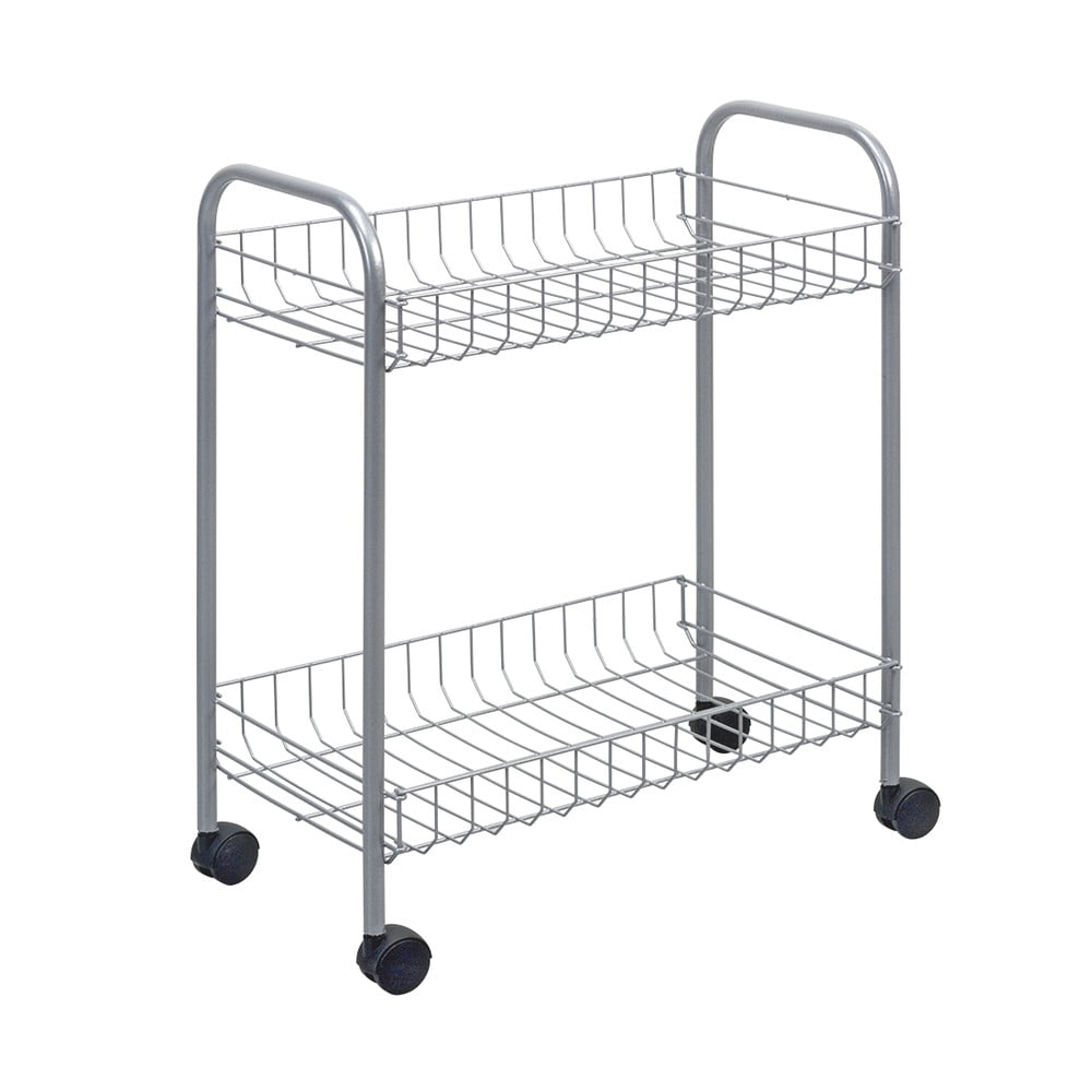 Pojazdný dvojposchodový regál Metaltex Greg