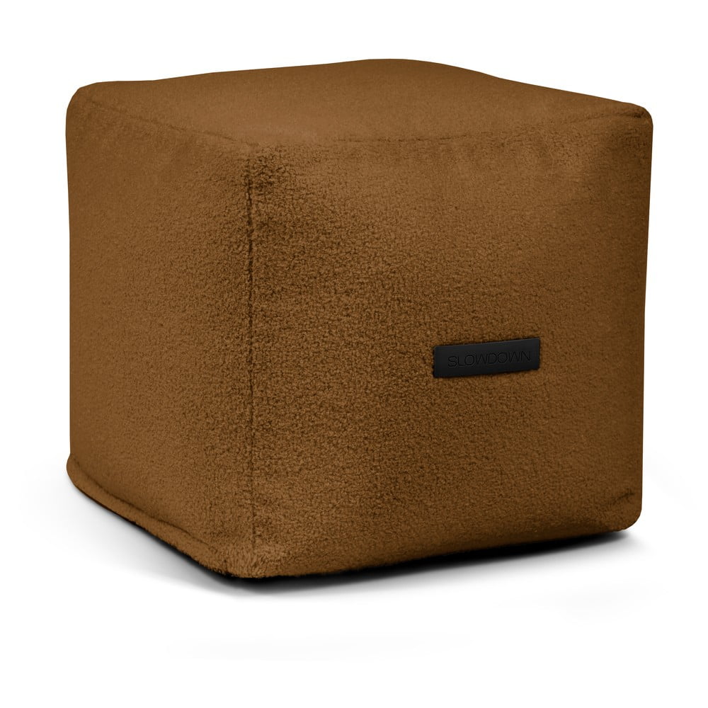 Hnedý sedací vak z textílie buklé Up! MooG – SLOWDOWN
