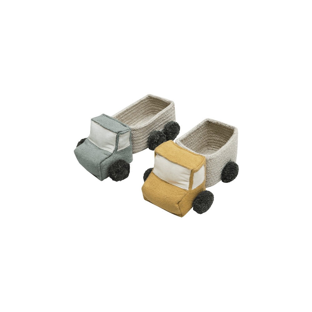 Látkové detské koše na hračky v súprave 2 ks 24x14x8 cm Truck – Lorena Canals