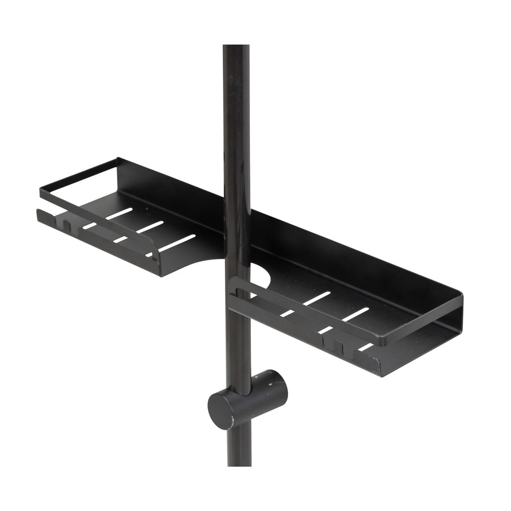 Čierna samodržiaca kúpeľňová polička z nerezovej ocele Altarella - Wenko