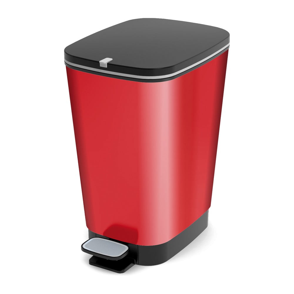 Červený pedálový plastový odpadkový kôš 25 l Chic Bin – KIS