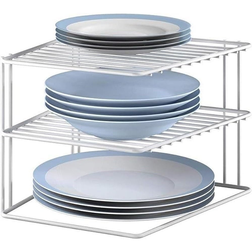 Biela oceľová prídavná polička 25x25 cm Silos – Metaltex