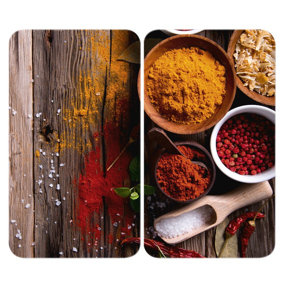 Súprava 2 sklenených krytov na sporák Wenko Spice