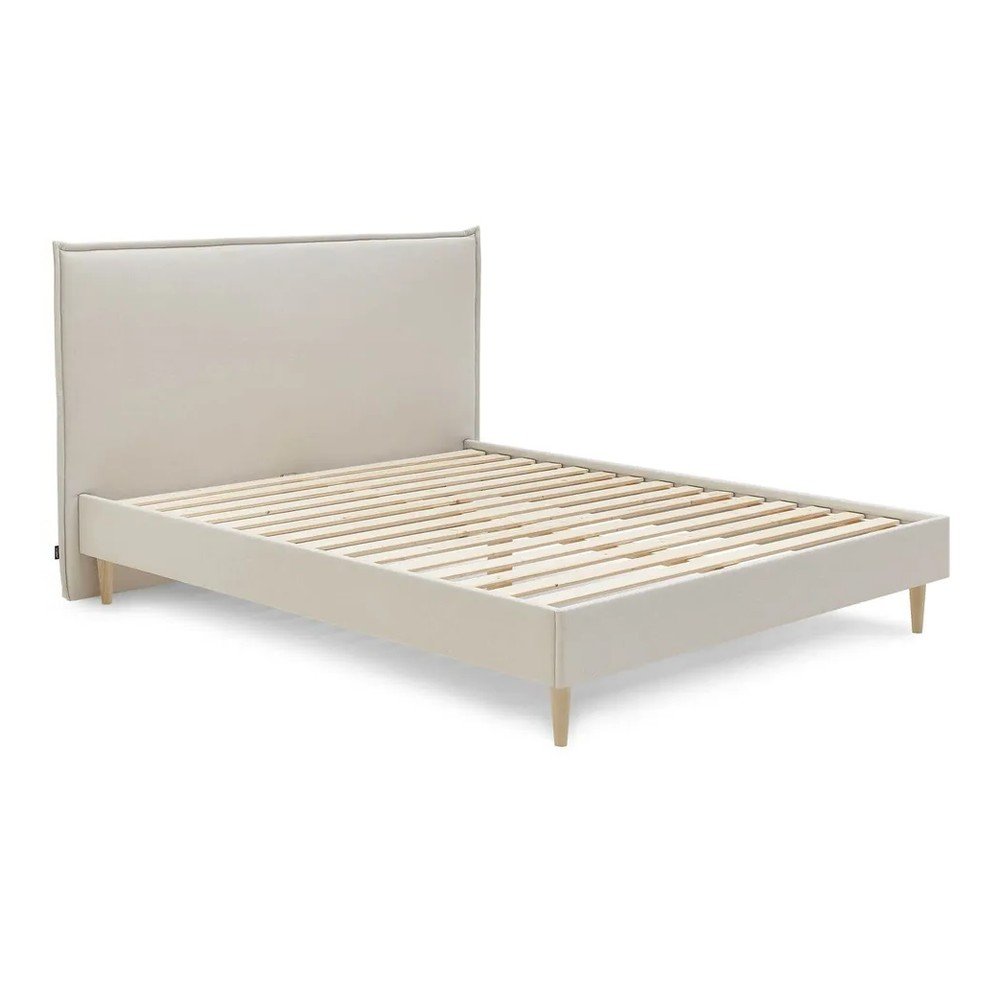 Béžová dvojlôžková posteľ Bobochic Paris Sary Light