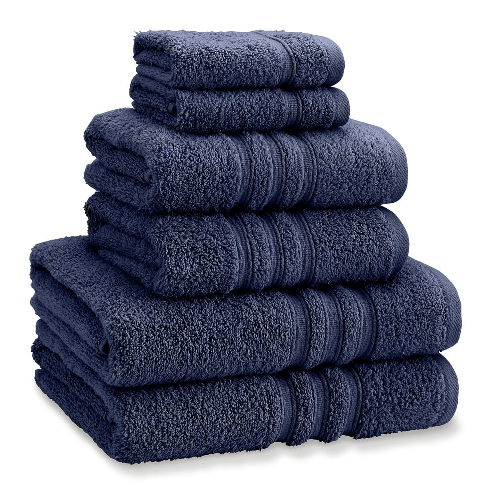 Tmavomodré froté bavlnené uteráky a osušky v súprave 6 ks Zero Twist – Catherine Lansfield