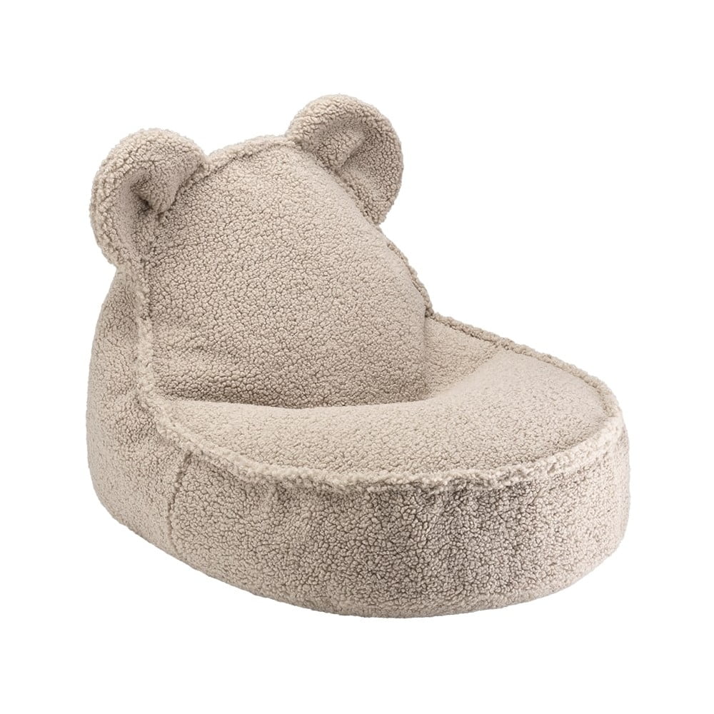 Svetlohnedý detský sedací vak z textílie buklé Bear – Wigiwama