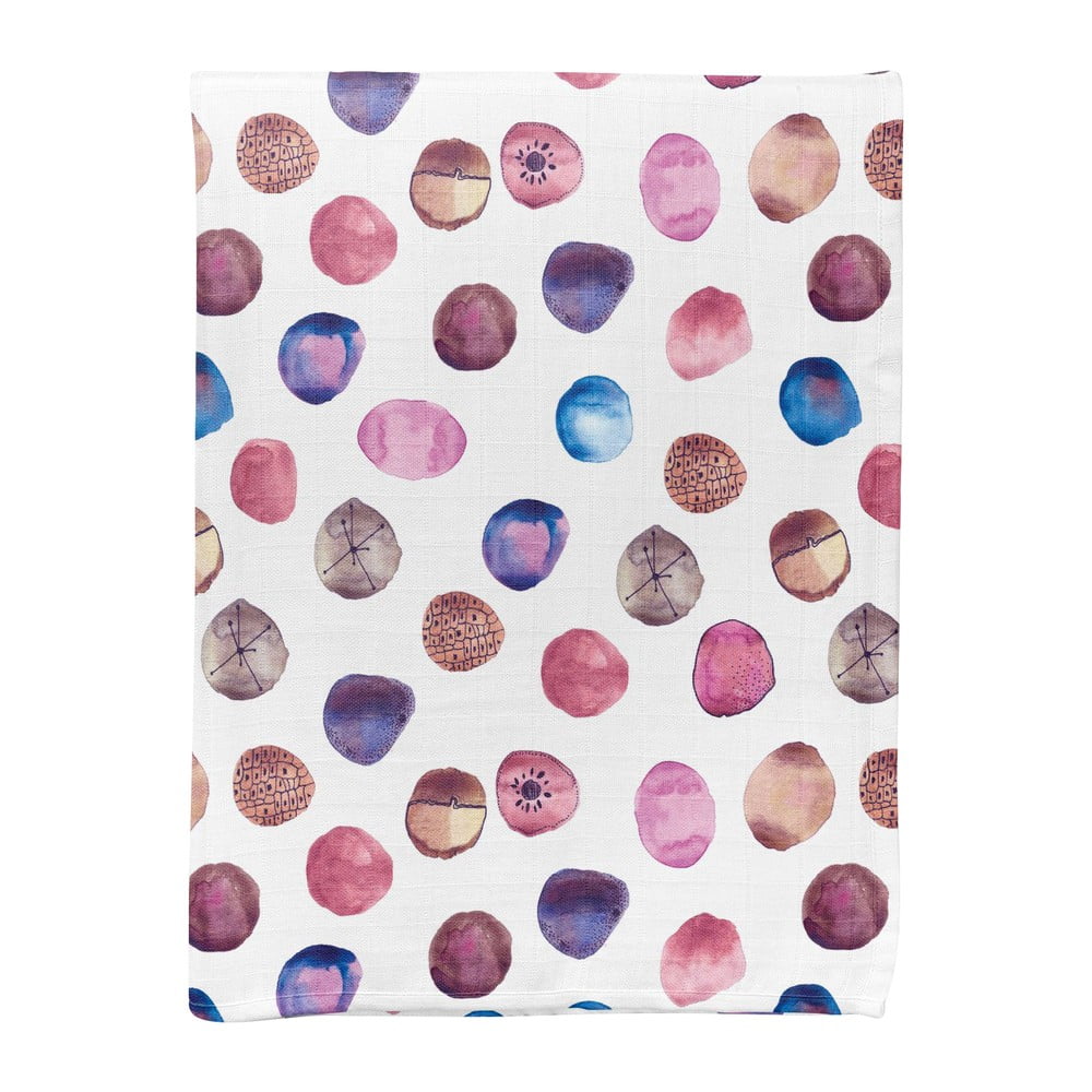 Biela mušelínová detská deka 75x100 cm Shells – Mijolnir