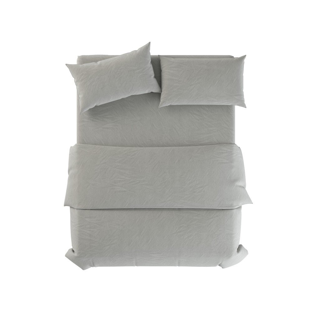 Sivozelené ľanové obliečky na jednolôžko 135x200 cm Stone – Native Natural