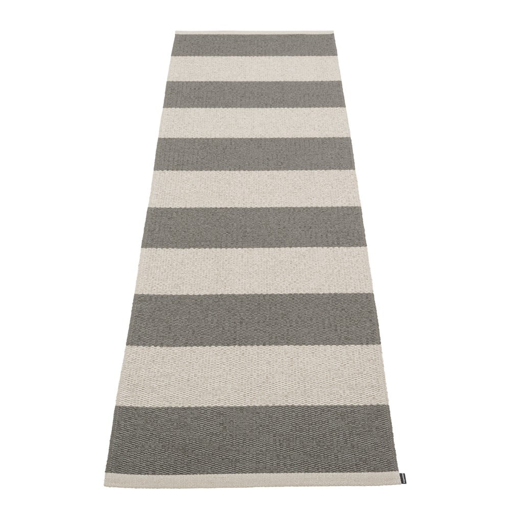 Antracitovo-krémový vnútorný a vonkajší behúň 70x225 cm Bob Charcoal Linen – Pappelina